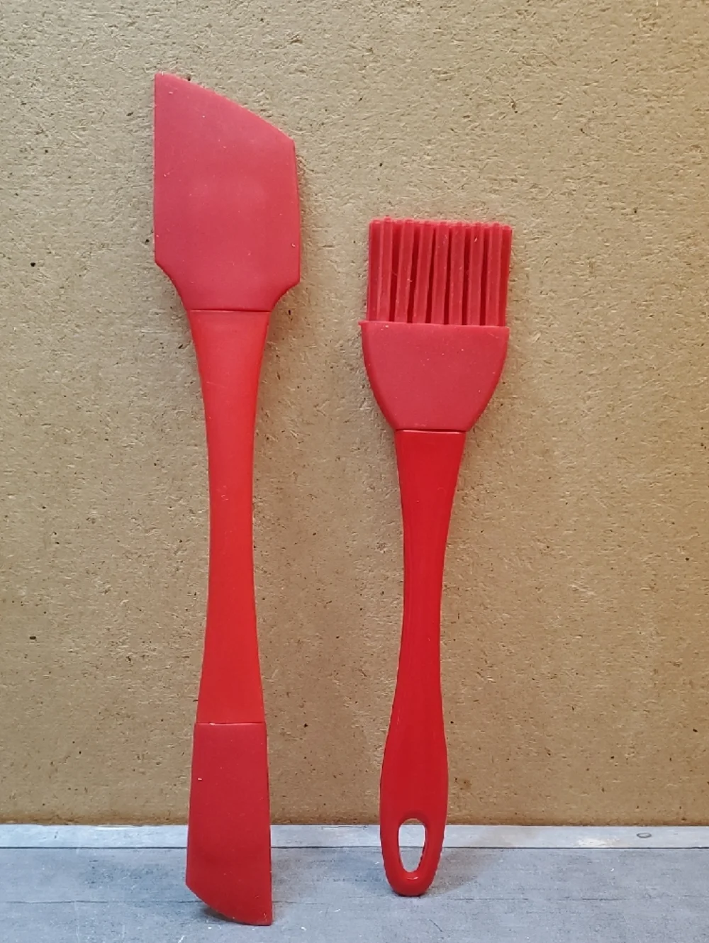 Betty Crocker Red Silicone Spatula and Basting Brush Set